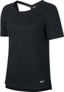 Футболка Nike W NK DRY SS TOP ELASTIKA BV4421-010 р.M черный