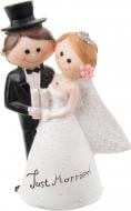 Фигурка декоративная just married 12x7 см черный с белым