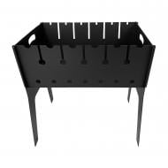 Мангал розкладний Metalzavod Фенікс на 6 шампурів 2 мм дворівневий