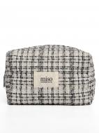 Косметичка MISO accessory TWEED средняя белая молочная