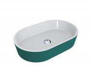 Умывальник-чаша Miraggio Sorrento из искусственного мрамора 55x35 см темно зеленый