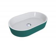 Умывальник-чаша Miraggio Sorrento (Matte) из искусственного мрамора 55x35 см темно зеленый