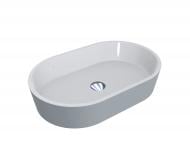Умывальник-чаша Miraggio Sorrento (Matte) из искусственного мрамора 55x35 см серый