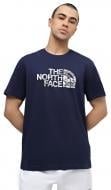 Футболка THE NORTH FACE M S/S WOODCUT DOME TEE NF0A87NX8K21 р.L синій