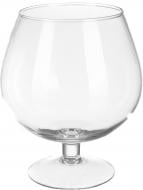 Ваза стеклянная прозрачная коньячка H185D150 18,5 см