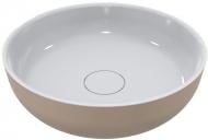 Умывальник мебельный Miraggio Moon (Matte) бежевый/белый матовый