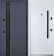 Дверь входная Abwehr КТМ 591 096 R (7021Т+Б) Kale2 ТЕРМО RAL 7024 / белый 2050x960 мм правая