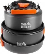 Набор туристической посуды SKIF Outdoor ø147 мм 130 мм 0,9 л Fuzz Set M (кастрюля 1,5л +чайник 0,9л + сковорода)