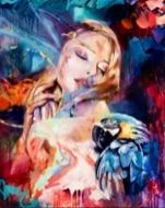 Набор для творчества со стразами на подрамнике Ара 40x50 см 178009 Діамантові ручки