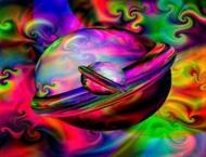 Набор для творчества со стразами на подрамнике Краски вселенной 40x50 см 178051 Діамантові ручки