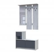 Прихожая с зеркалом Doros Бэла 2040х1000х400 мм сосна нати/антрацит