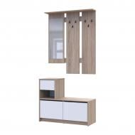 Прихожая с зеркалом Doros Бэла 2040х1000х400 мм дуб сонома/белый