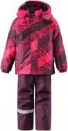 Комплект дитячого одягу для дівчаток Lassie (куртка + брюки на підтяжках) зріст 122 малиновий