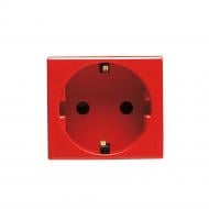 Розетка бытовая с заземлением GEWISS SYSTEM 2P+E красный GW20297
