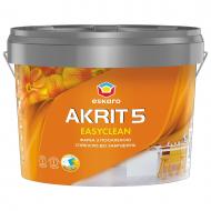Фарба інтер'єрна акрилова Eskaro Akrit 5 Easyclean мат білий 9,5 л 11,87 кг