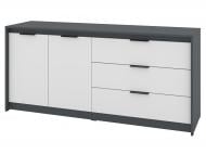 Комод PEHOTIN "Комод "К-2+3" 453x737x453 мм антрацит/белый