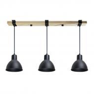 Светильник подвесной Светкомплект Wooden SP 1664 3x40 Вт E27 черный