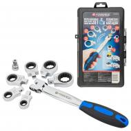 Рукоятка для тріскачкових насадок у комплекті з насадками 3/8" Forsage 8 шт. F-T51215 Рукоятка для тріскачкових насадок у комплекті з насадками 3/8" Forsage 8 шт. F-T51215