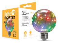 Лампа світлодіодна LightMaster LB-547 RGB 1 Вт G80 прозора E27 230 В