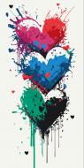 Картина по номерам Три сердца 16518-АС 40х80см см ART CRAFT