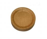 Тарелка бумажная 18 см круглая крафт 50 шт