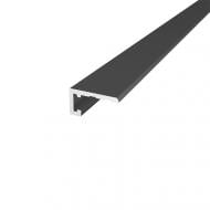 Микроплинтус алюминиевый АЛЮПРО ПАС-4849 черный мат 2500х15х8,1 мм
