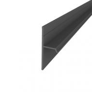 Плинтус скрытого монтажа АЛЮПРО ПАС-4868 черный мат 2500х40х14,5 мм