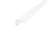 Микроплинтус алюминиевый АЛЮПРО ПАС-4849 белый мат 2500х15х8,1 мм