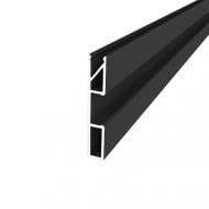 Плинтус алюминиевый АЛЮПРО ПАС-4885 черный мат 2500х60х9,8 мм
