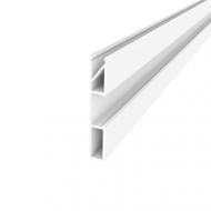 Плинтус алюминиевый АЛЮПРО ПАС-4885 белый мат 2500х60х9,8 мм