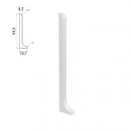 Заглушка левая АЛЮПРО ПАС-3817 белый мат 60 мм