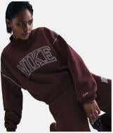 Спортивна кофта Nike W NSW PHNX FLC MOCK NECK PE IM7490-652 р.L бордовий