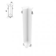 Кут внутрішній АЛЮПРО ПАС-3817 білий мат 60 мм Кут внутрішній АЛЮПРО ПАС-3817 білий мат 60 мм