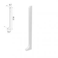 Заглушка правая АЛЮПРО ПАС-3818 белый глянец 80 мм