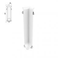 Кут внутрішній АЛЮПРО ПАС-3818 білий глянець 80 мм