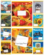 Тетрадь 18 листов в линию, с уф-лак покрытием микс Тетрада