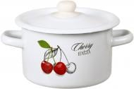Каструля з кришкою Idilia емальована 2л Вишня I1610/2