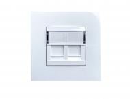 Розетка комп’ютерна подвійна Efapel Quadro RJ45 5e без кришки білий 4697612 SBR