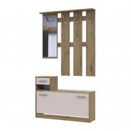Прихожая с зеркалом Doros Alice 1829х1000х250 мм кашемир/дуб эвок прибрежный