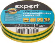 Изолента Expert Power ПВХ 0,13x15 мм 25 м желто-зеленая ПВХ