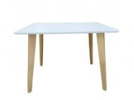 Стіл обідній PAVLYK Мілан 1000(1000)x700x750мм білий/натуральний