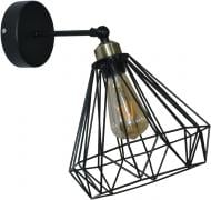 ВІТРИНА! Бра Геотон НББ 02-60-982 ЛС 1027/1Б 1x60 Вт E27 чорний 48007