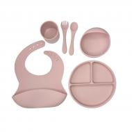 Набір силіконового посуду Lindo рожевий 963-1