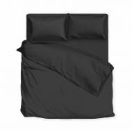 Комплект постельного белья Silken сатин полуторний 160х215 см (2800004482202) черный SoundSleep