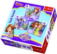 Пазлы Trefl София и ее друзья 3 в 1 TFL-34814