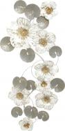 Декор настінний Flowers 165x69 см срібний Декор настінний Flowers 165x69 см срібний