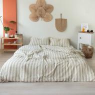 Комплект постельного белья Stonewash Wood Aura ранфорс двуспальный евро 200х220 см (2800004645331) бежевый SoundSleep