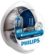 Автолампа галогенна Philips DiamondVision H11 55 Вт 2 шт.(36045528)