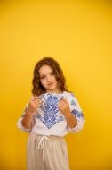 Вышиванка для девочек Galychanka Маричка р.116 белый с голубым Gb-103
