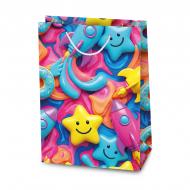 Пакет подарочный L 38х28х12,5 (вертикальный, картон, детский)